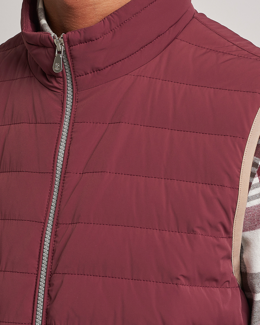 Mies | Takit | Brunello Cucinelli | Nylon Down Vest Burgundy