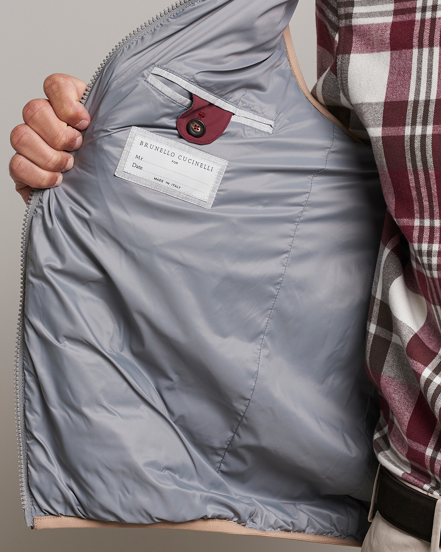 Mies | Takit | Brunello Cucinelli | Nylon Down Vest Burgundy