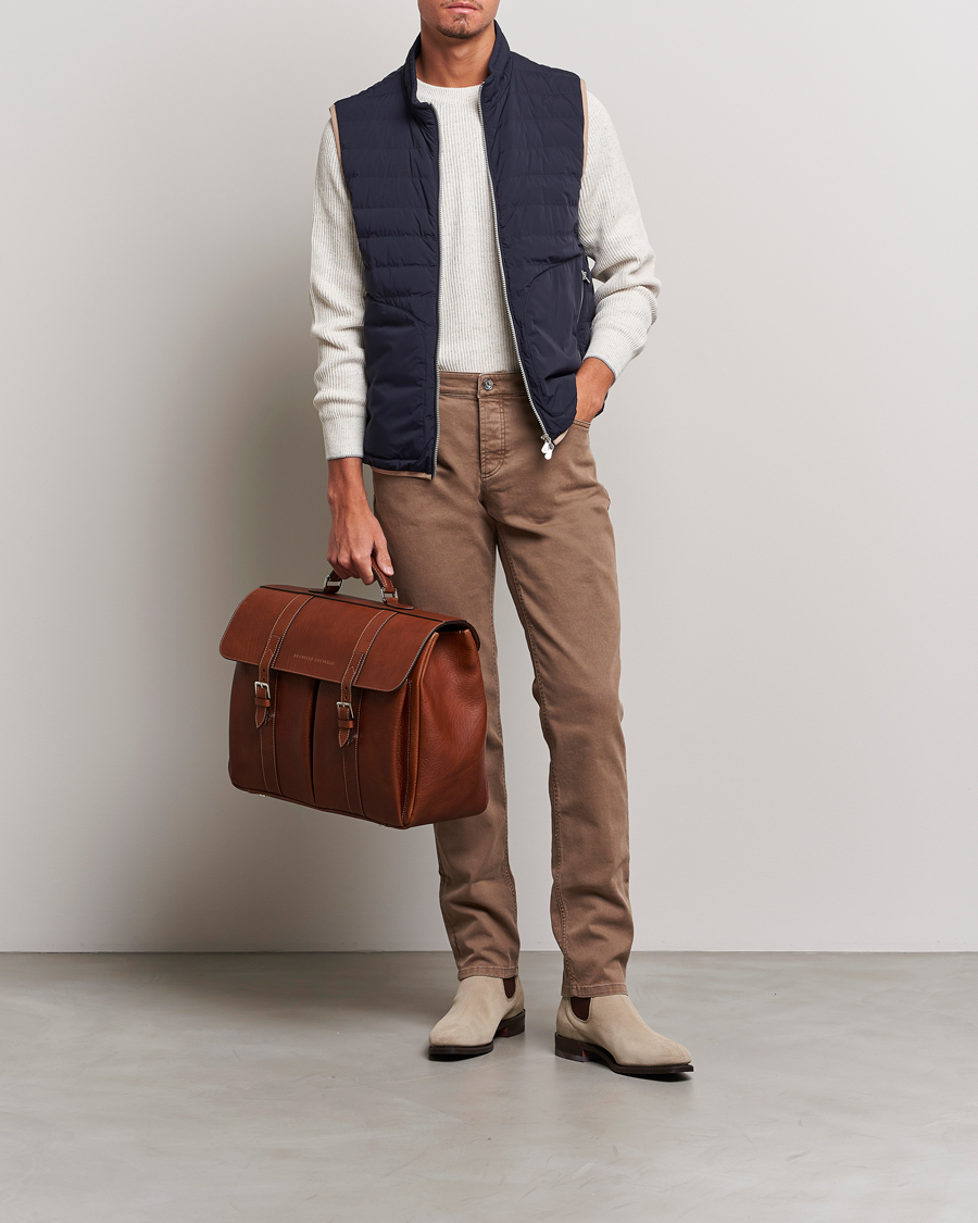 Mies | Takit | Brunello Cucinelli | Nylon Down Vest Navy