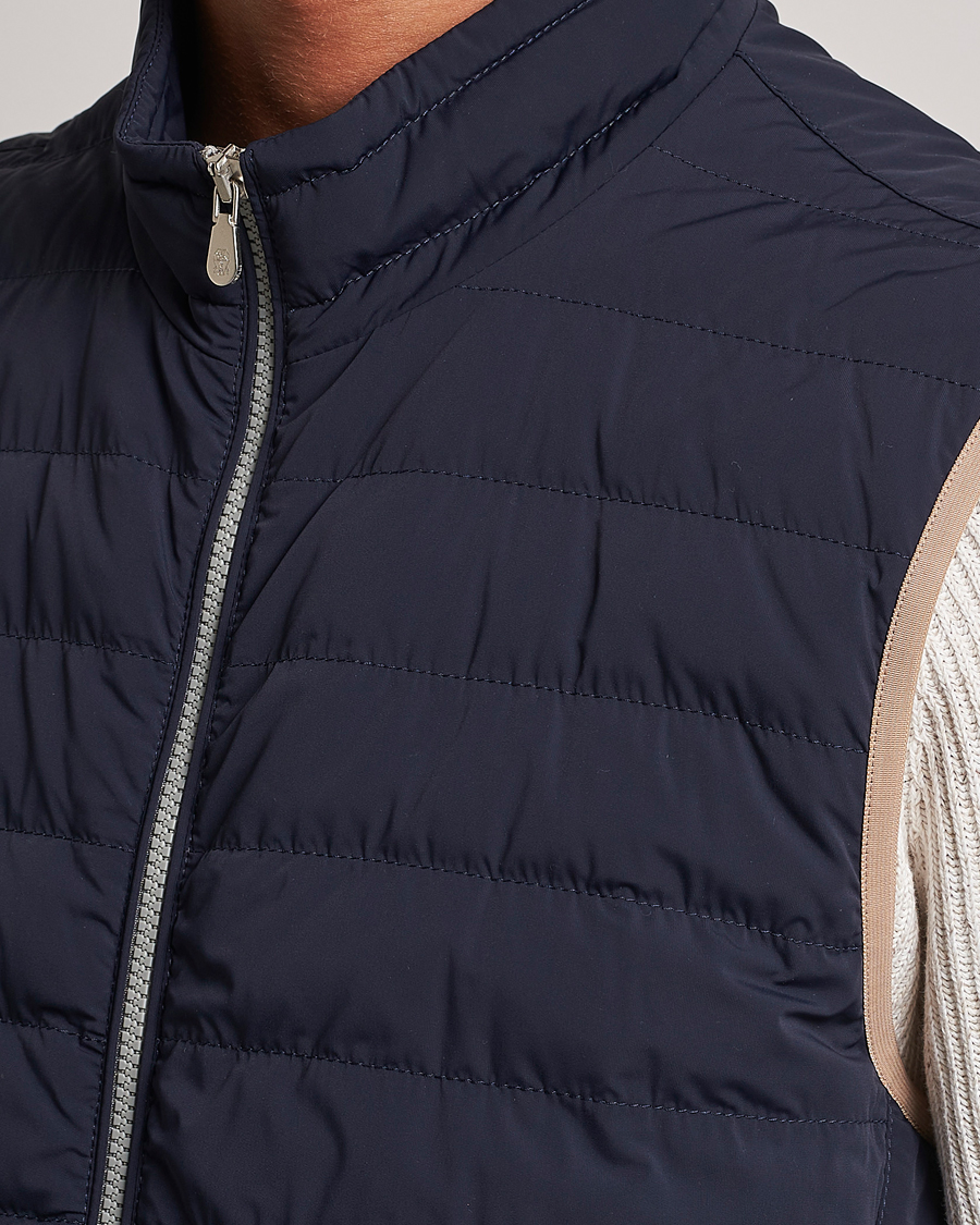 Mies | Takit | Brunello Cucinelli | Nylon Down Vest Navy