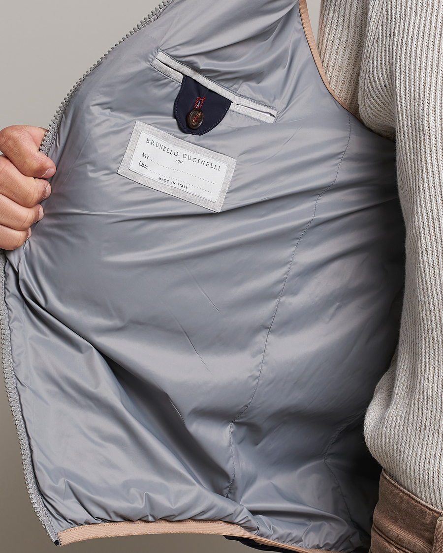 Mies | Takit | Brunello Cucinelli | Nylon Down Vest Navy