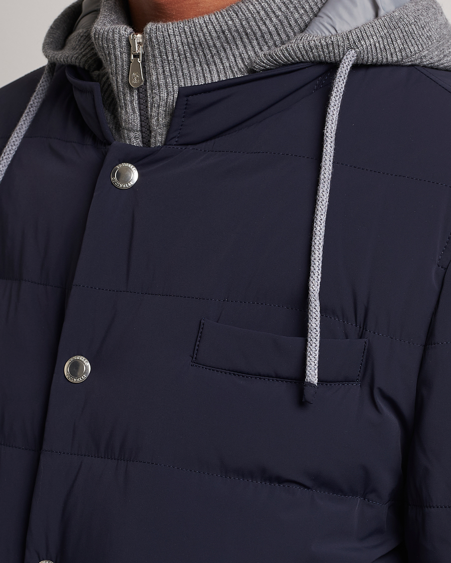 Mies | Takit | Brunello Cucinelli | Nylon Down Blazer Jacket Navy