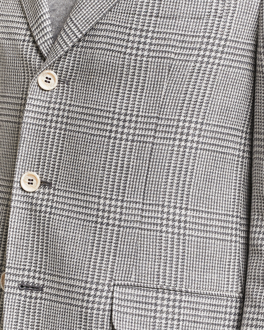 Mies | Pikkutakit | Brunello Cucinelli | Prince Of Wales Check Blazer Pearl Grey