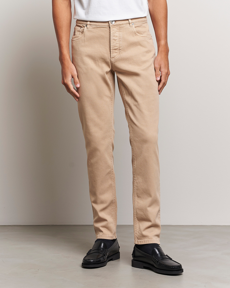Mies | Viisitaskuhousut | Brunello Cucinelli | Traditional Fit 5-Pocket Pants Beige