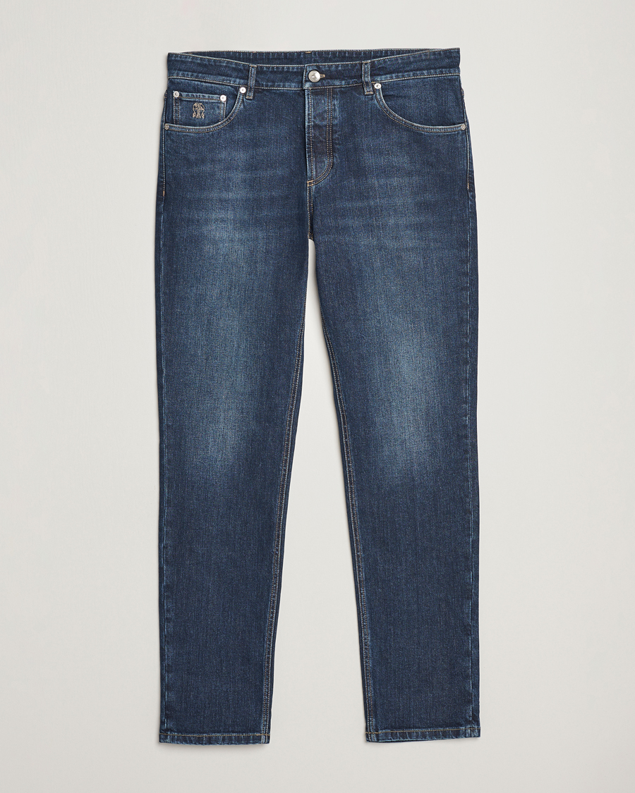 Mies | Farkut | Brunello Cucinelli | Traditional Fit Jeans Dark Wash