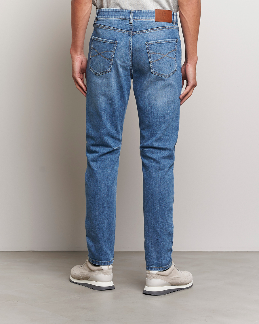 Mies | Farkut | Brunello Cucinelli | Leisure Fit Jeans Medium Blue Wash