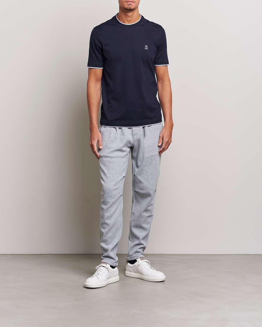 Mies | Housut | Brunello Cucinelli | Pleated Soft Sweatpants Grey Melange