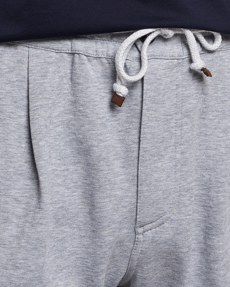 Mies | Housut | Brunello Cucinelli | Pleated Soft Sweatpants Grey Melange