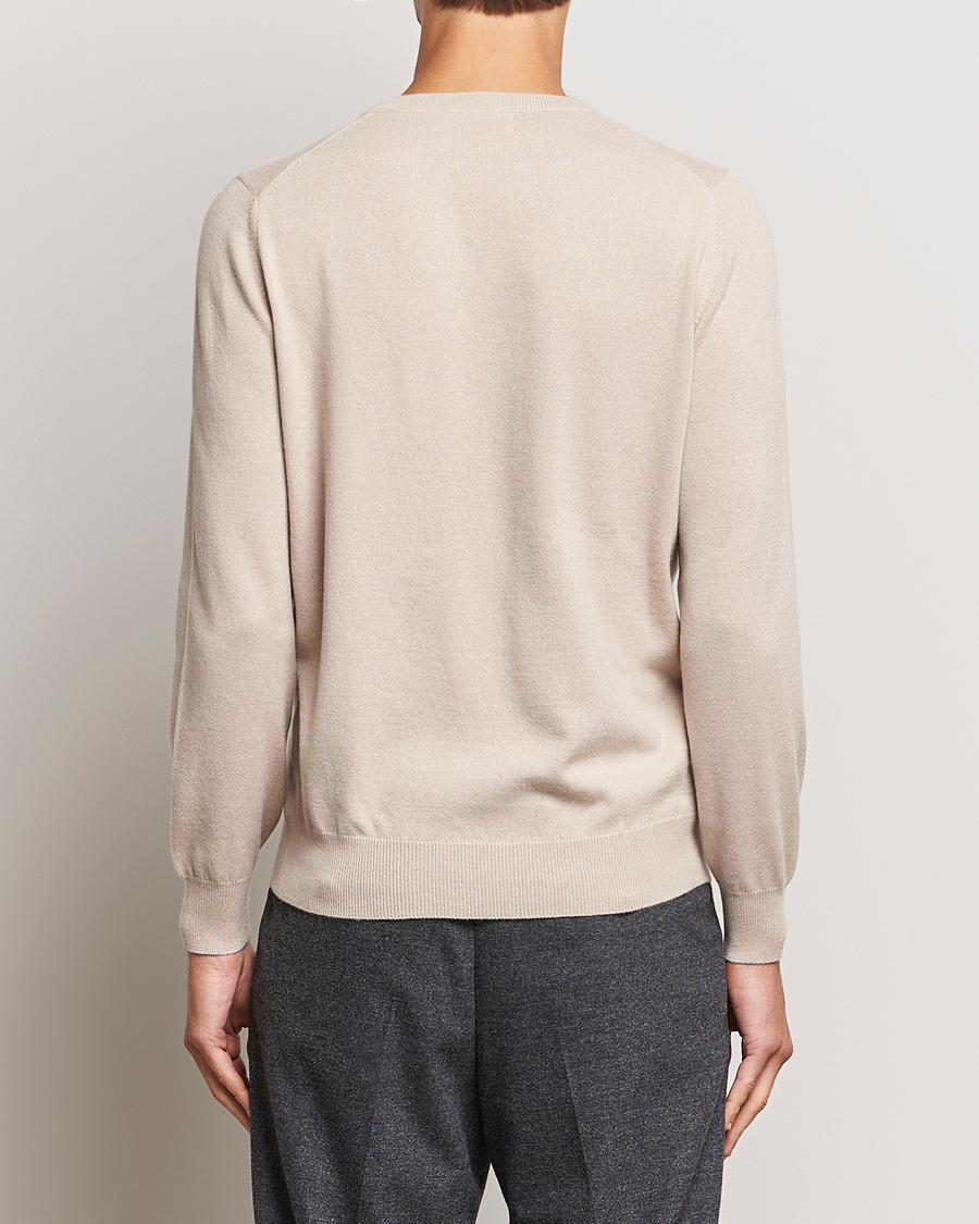 Mies | Puserot | Brunello Cucinelli | 2 Ply Cashmere Pullover Beige