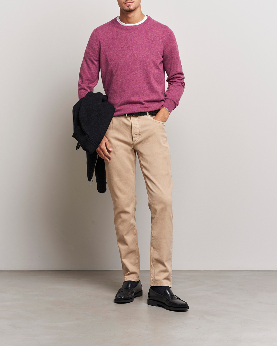 Mies | Puserot | Brunello Cucinelli | 2 Ply Cashmere Pullover Burgundy