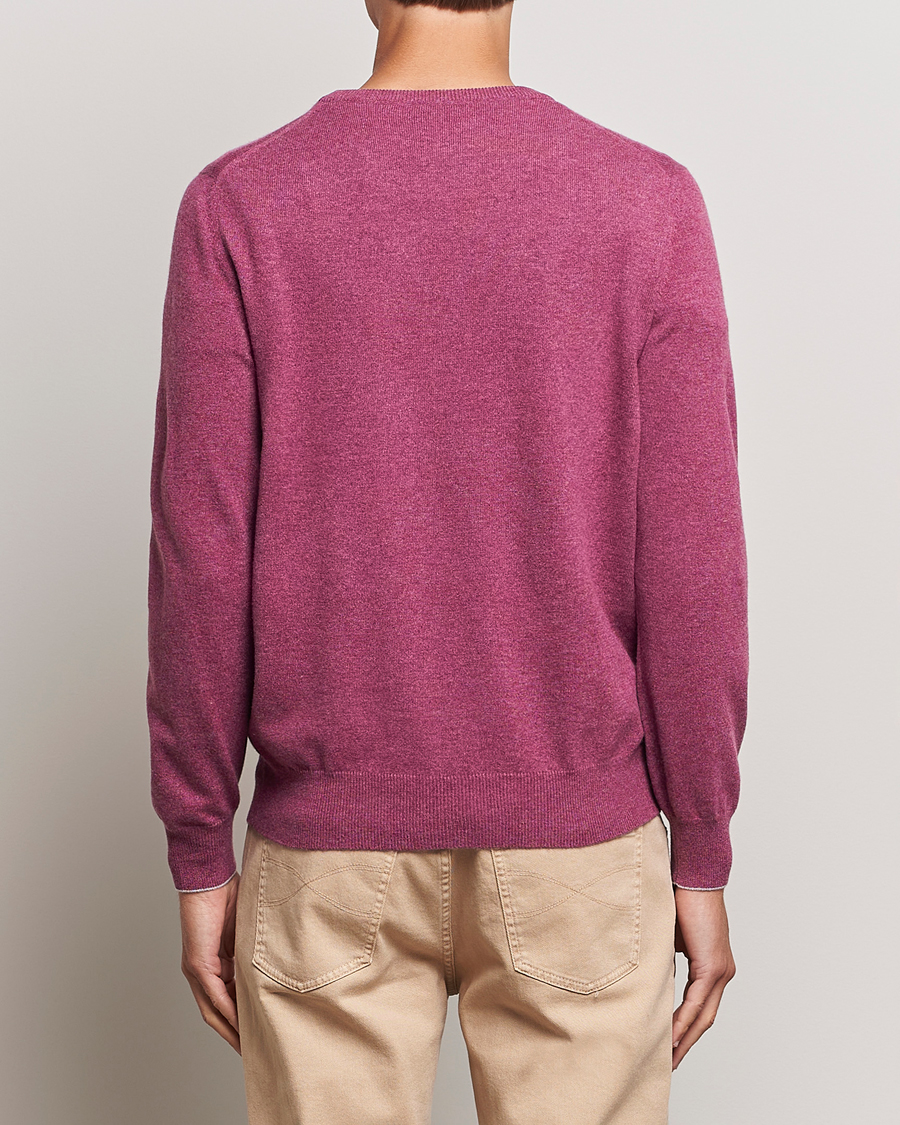 Mies | Puserot | Brunello Cucinelli | 2 Ply Cashmere Pullover Burgundy