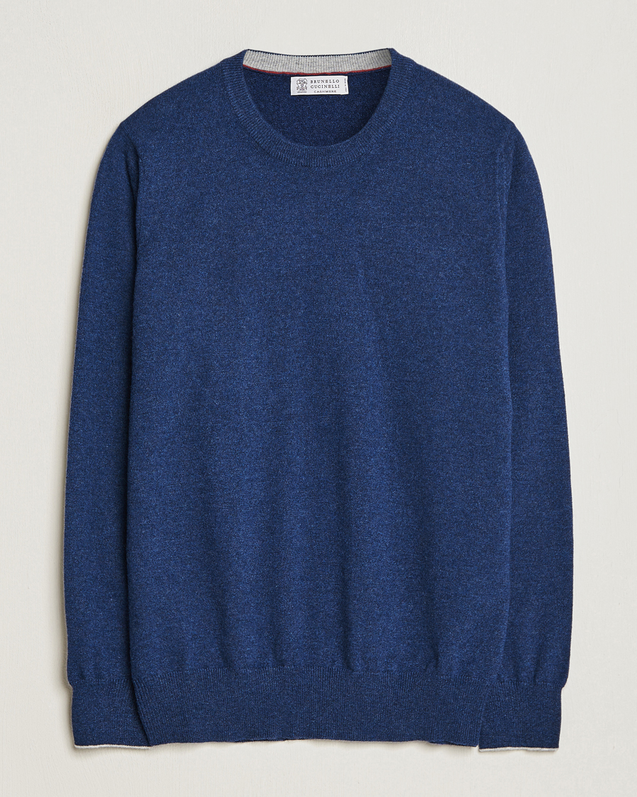Mies |  | Brunello Cucinelli | 2 Ply Cashmere Pullover Dark Blue