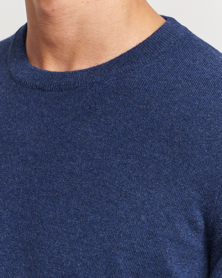 Mies | Puserot | Brunello Cucinelli | 2 Ply Cashmere Pullover Dark Blue