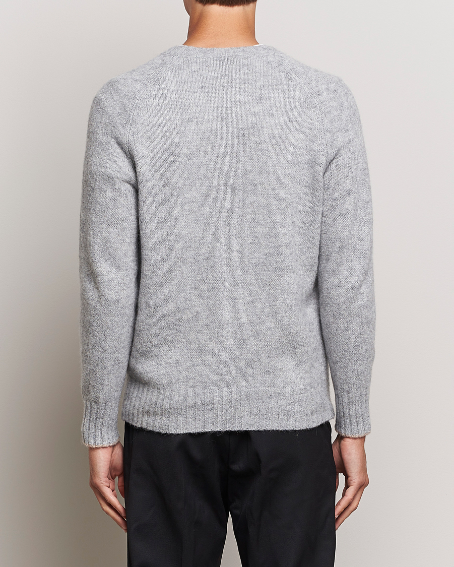 Mies | Puserot | Brunello Cucinelli | Fluffy Crew Neck Sweater Light Grey