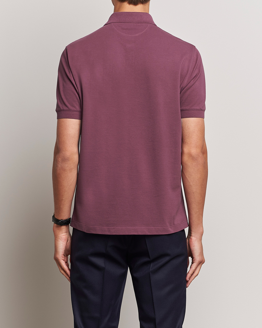 Mies | Pikeet | Brunello Cucinelli | Short Sleeve Logo Polo Burgundy