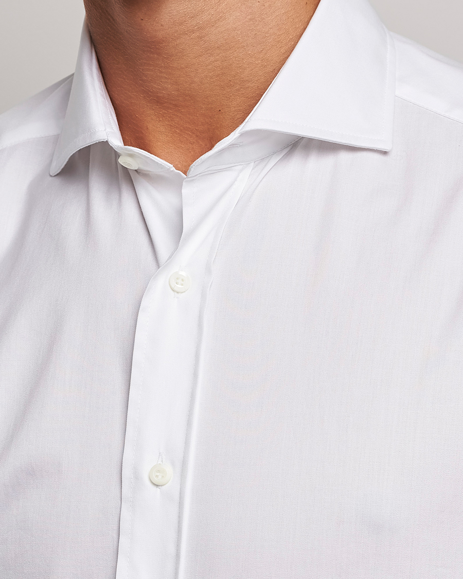 Mies | Kauluspaidat | Brunello Cucinelli | Slim Fit Poplin Shirt White