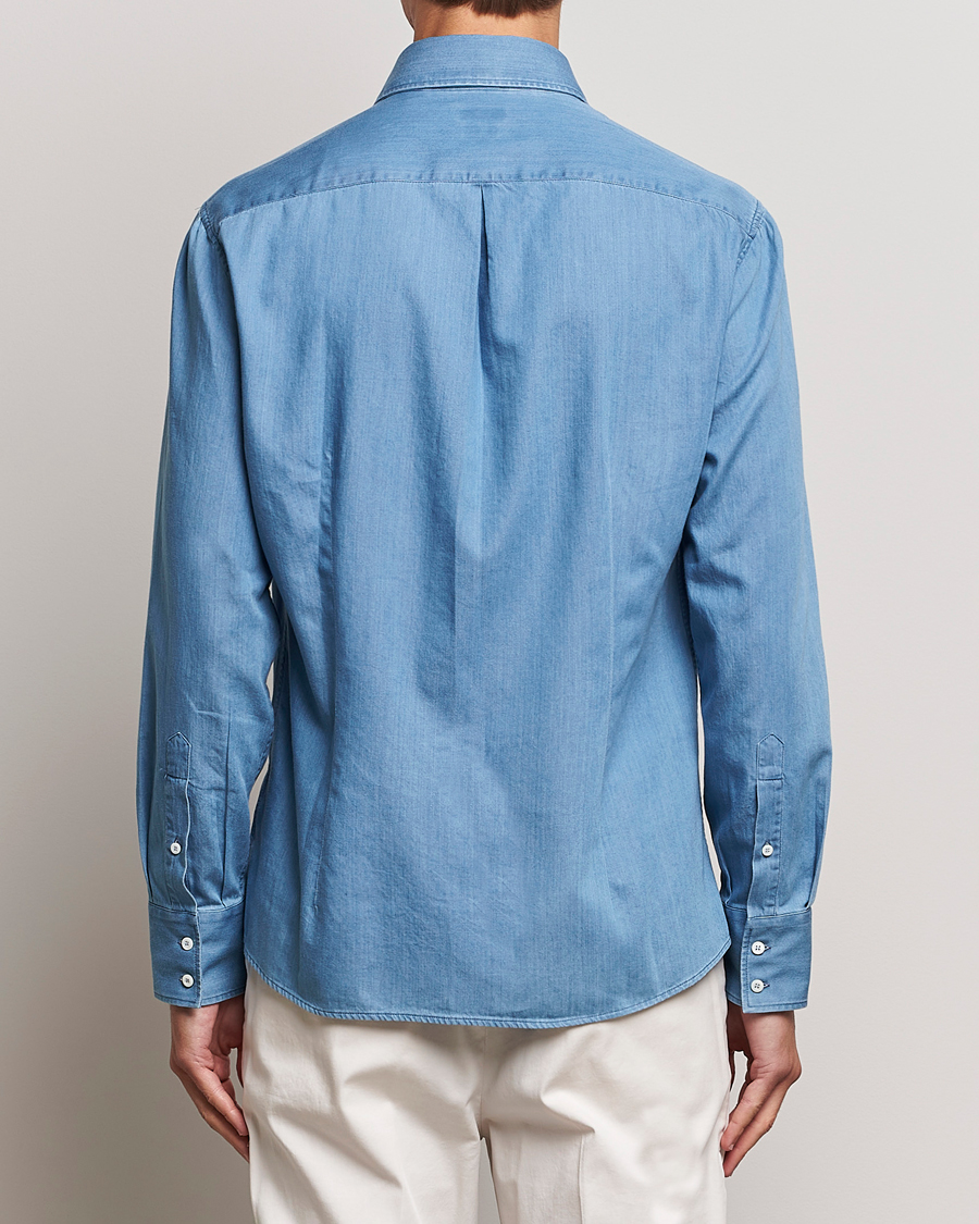 Mies | Kauluspaidat | Brunello Cucinelli | Slim Fit Denim Shirt Indigo Blue