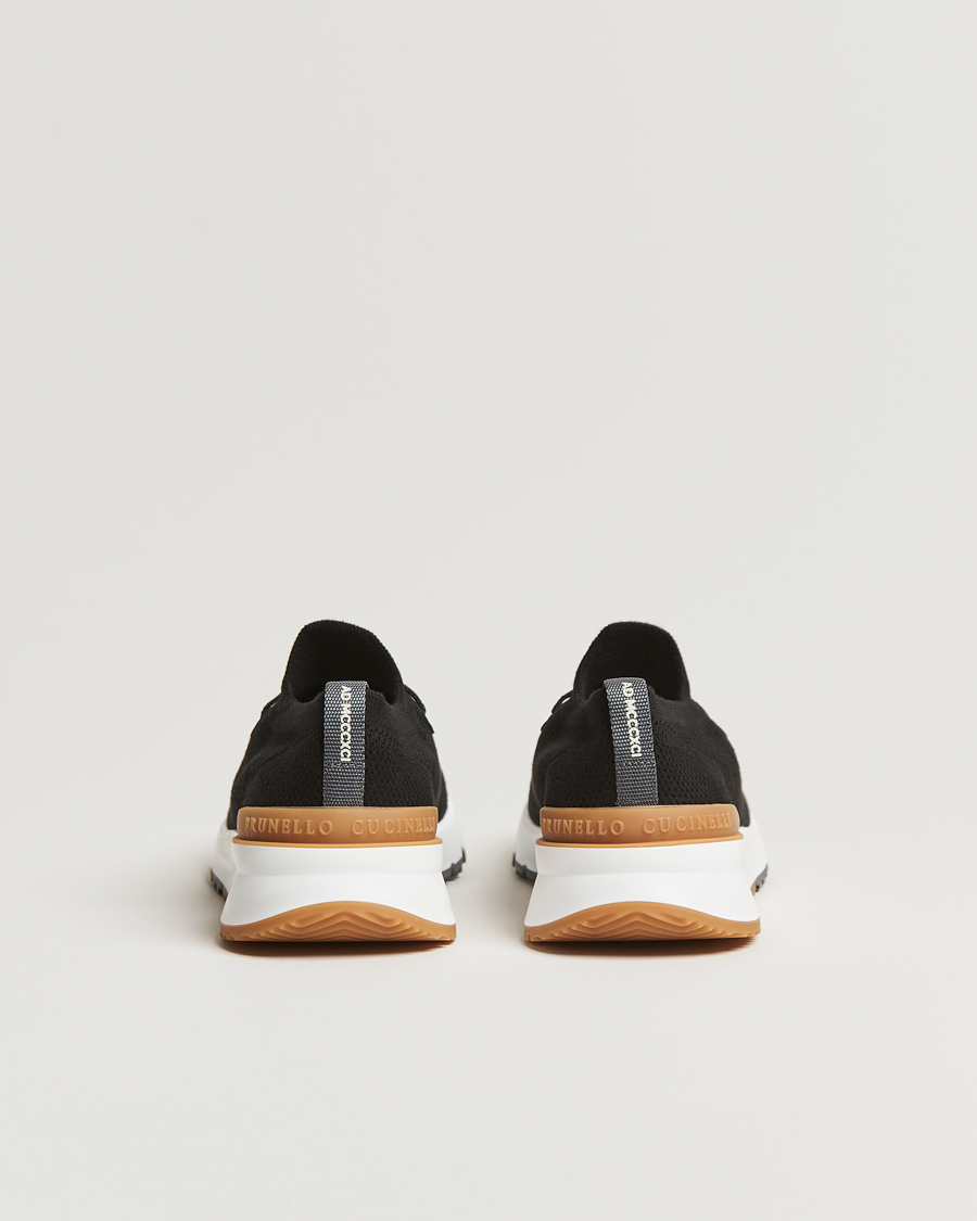 Mies | Tennarit | Brunello Cucinelli | Flannel Running Sneakers Black