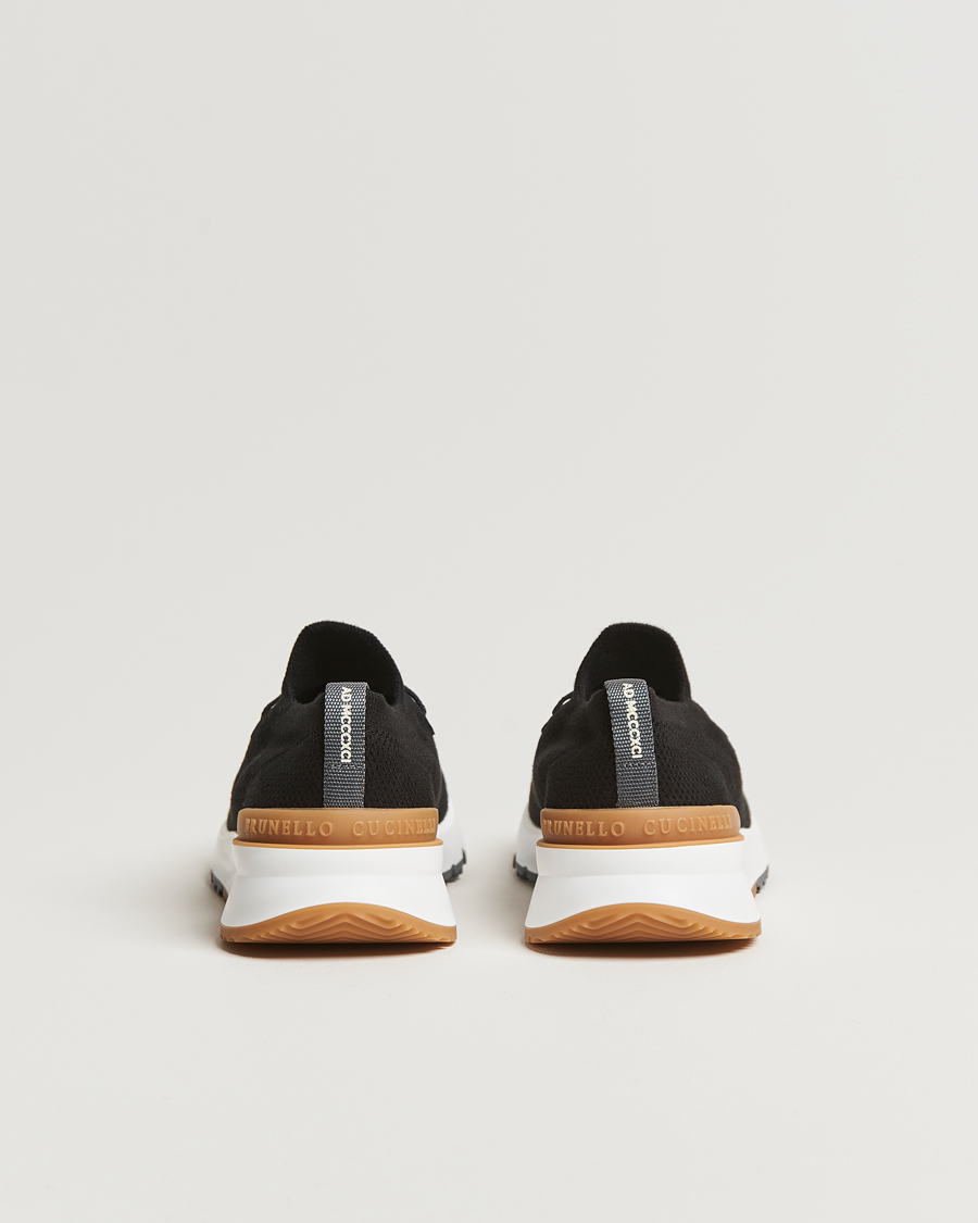 Mies | Brunello Cucinelli Flannel Running Sneakers Black | Brunello Cucinelli | Flannel Running Sneakers Black