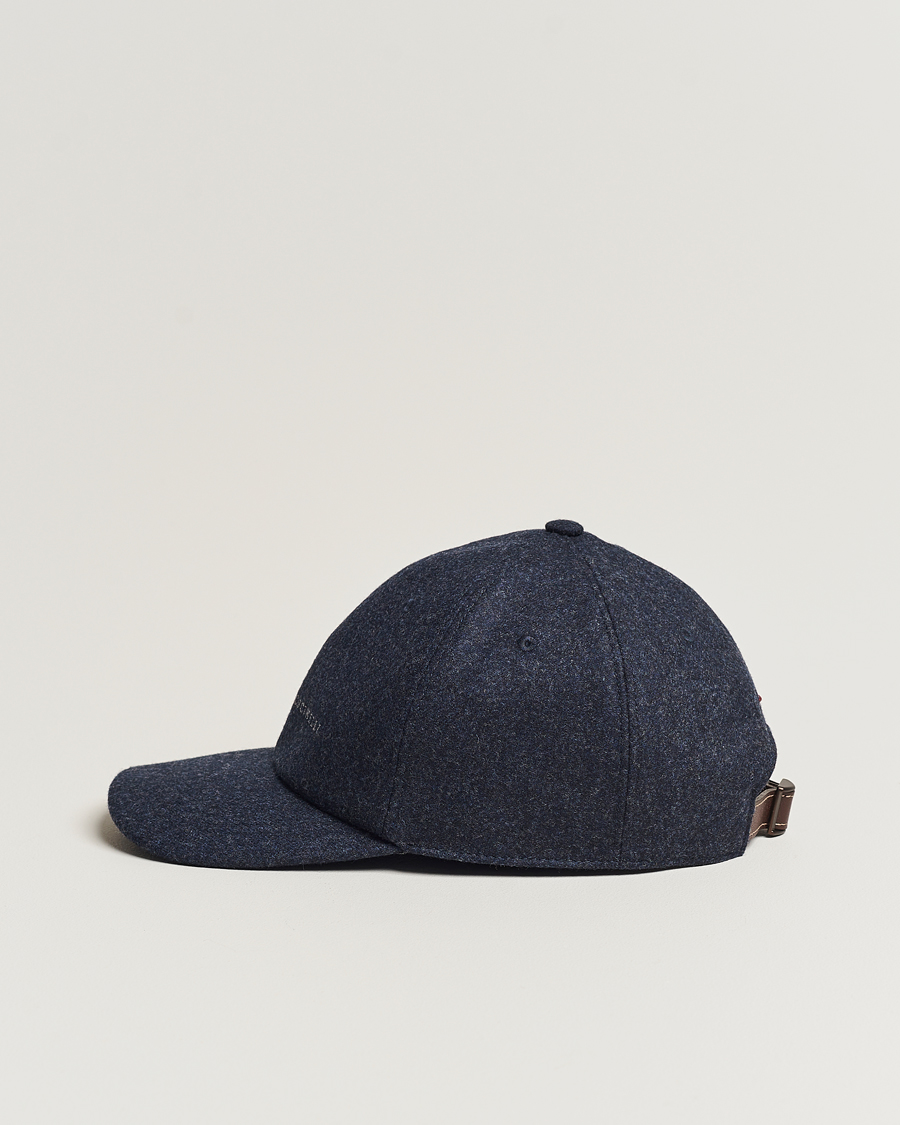 Mies | Brunello Cucinelli Flannel Baseball Cap Navy | Brunello Cucinelli | Flannel Baseball Cap Navy