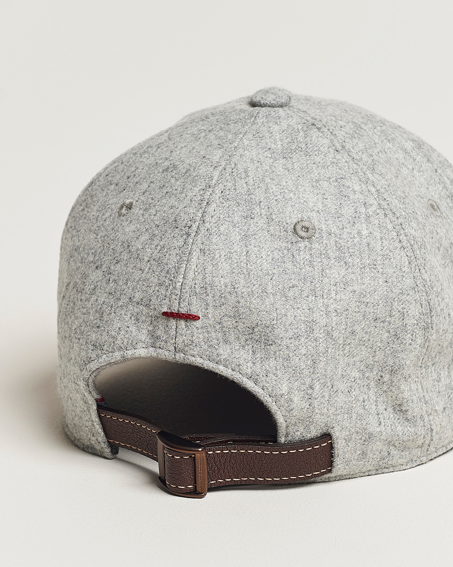 Mies | Brunello Cucinelli Flannel Baseball Cap Light Grey | Brunello Cucinelli | Flannel Baseball Cap Light Grey