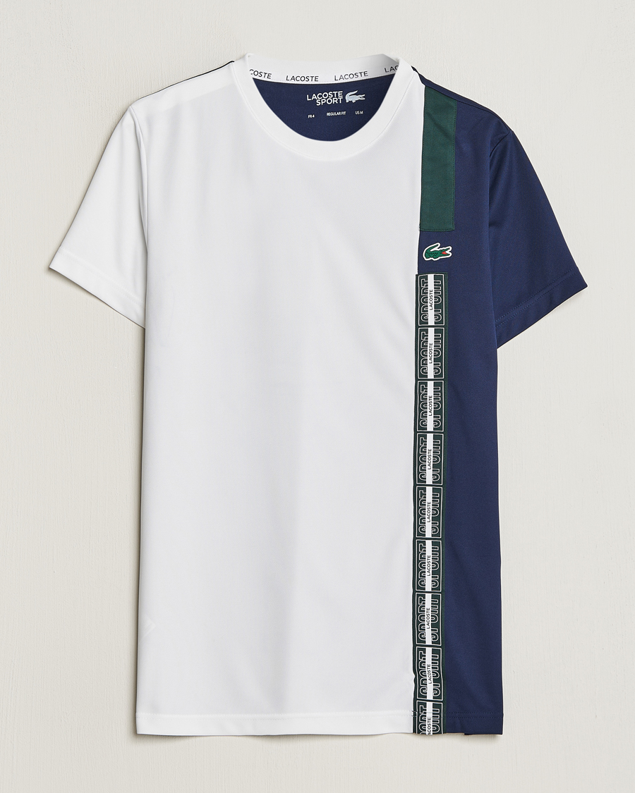 Mies | Training | Lacoste Sport | Performance Colourblocked T-Shirt White/Navy