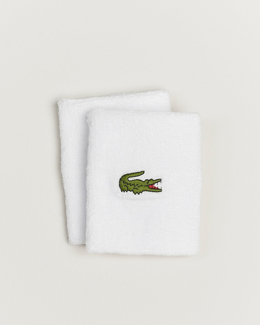 Mies | Lacoste Sport 2-Pack Logo Wristband White | Lacoste Sport | 2-Pack Logo Wristband White