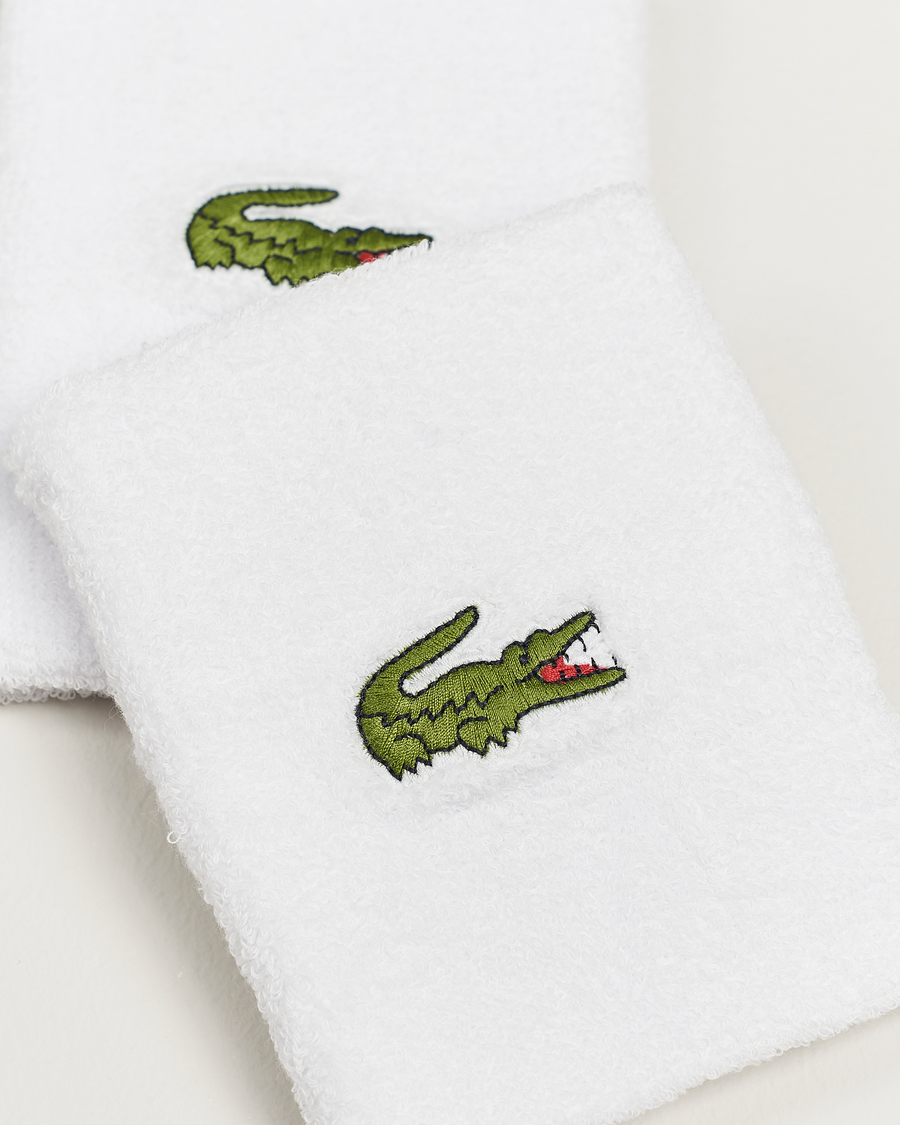 Mies | Lacoste Sport 2-Pack Logo Wristband White | Lacoste Sport | 2-Pack Logo Wristband White