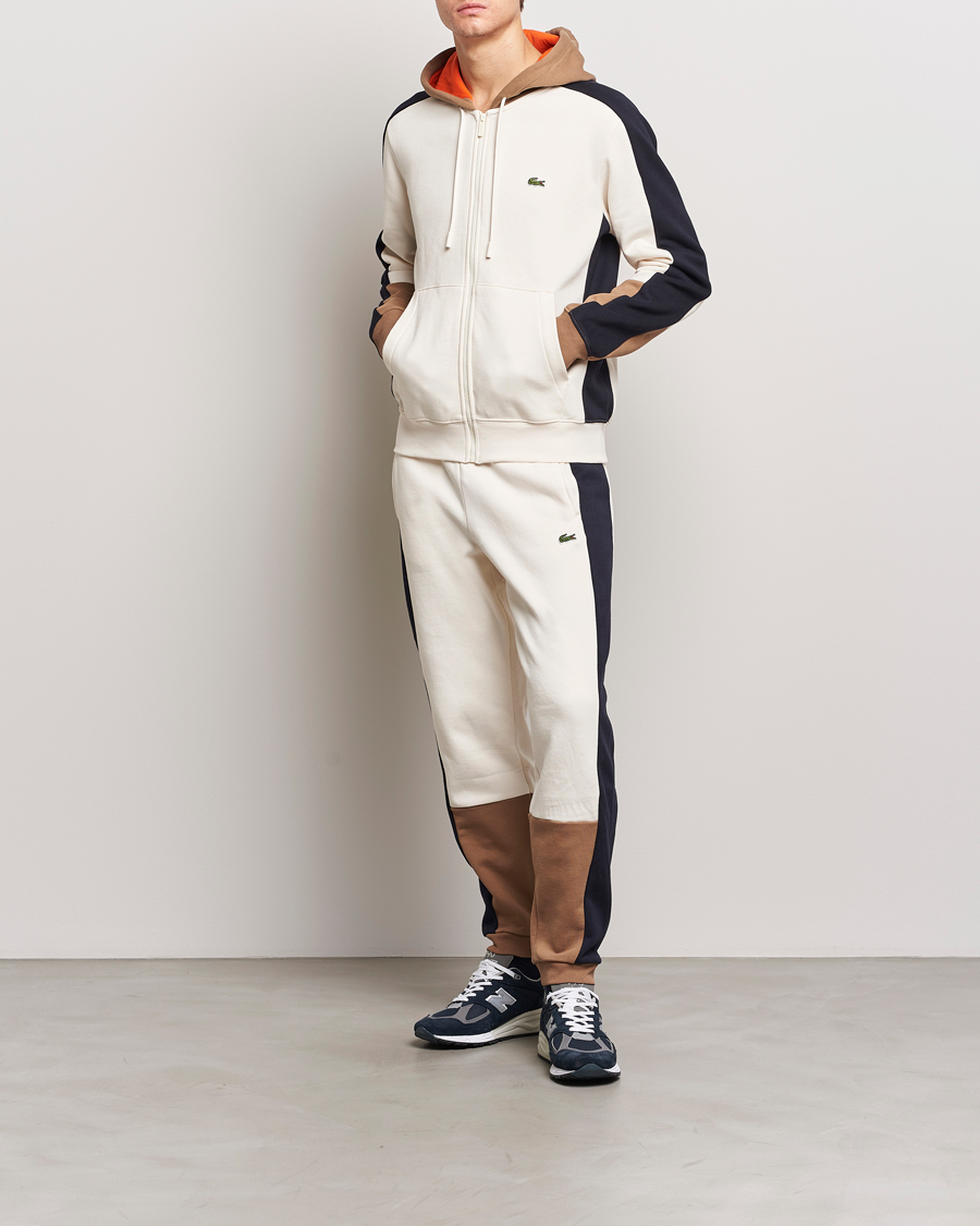Mies | Puserot | Lacoste | Colorblocked Full Zip Hoodie Lapland/Cookie