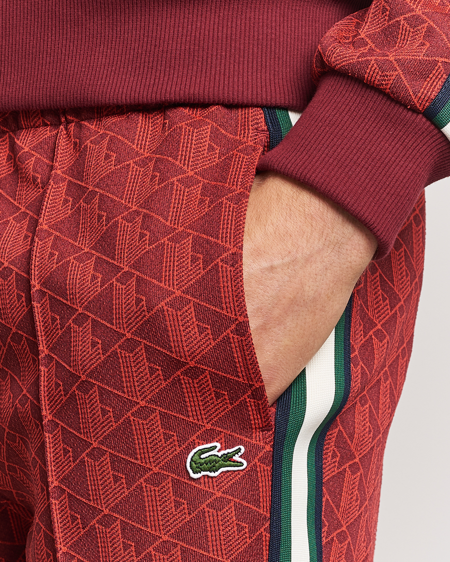 Mies | Housut | Lacoste | Monogram Trackpants Pinot/Red