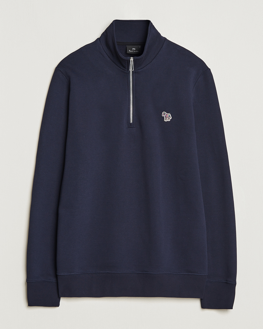 Mies | Puserot | PS Paul Smith | Zebra Organic Cotton Sweat Half Zip Navy
