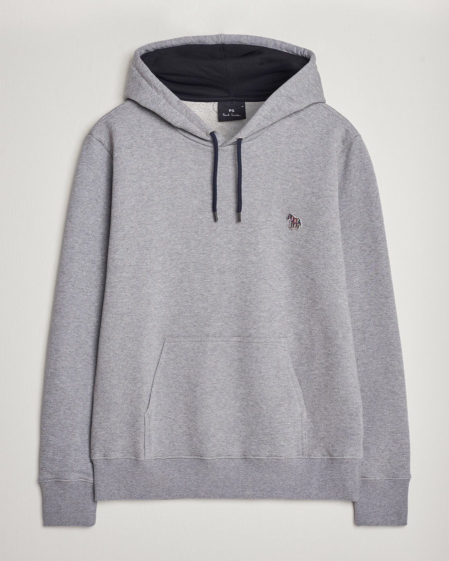 Mies | Puserot | PS Paul Smith | Zebra Organic Cotton Hoodie Grey Melange