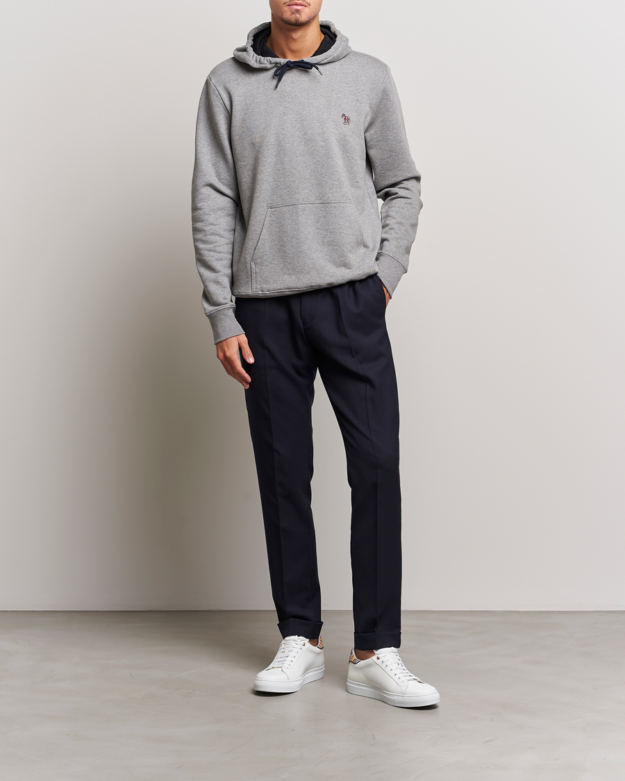 Mies | Puserot | PS Paul Smith | Zebra Organic Cotton Hoodie Grey Melange