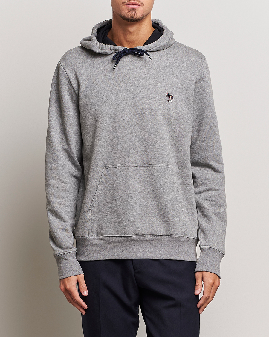 Mies | Puserot | PS Paul Smith | Zebra Organic Cotton Hoodie Grey Melange