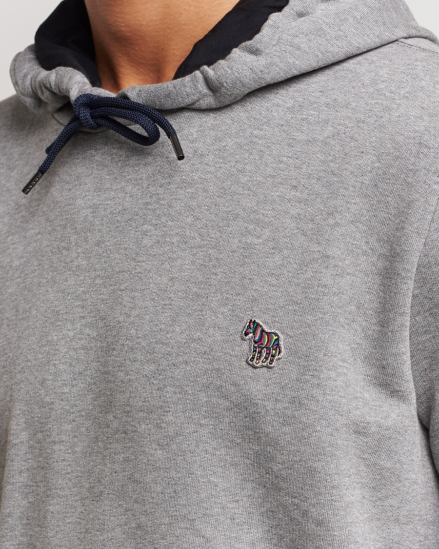 Mies | Puserot | PS Paul Smith | Zebra Organic Cotton Hoodie Grey Melange