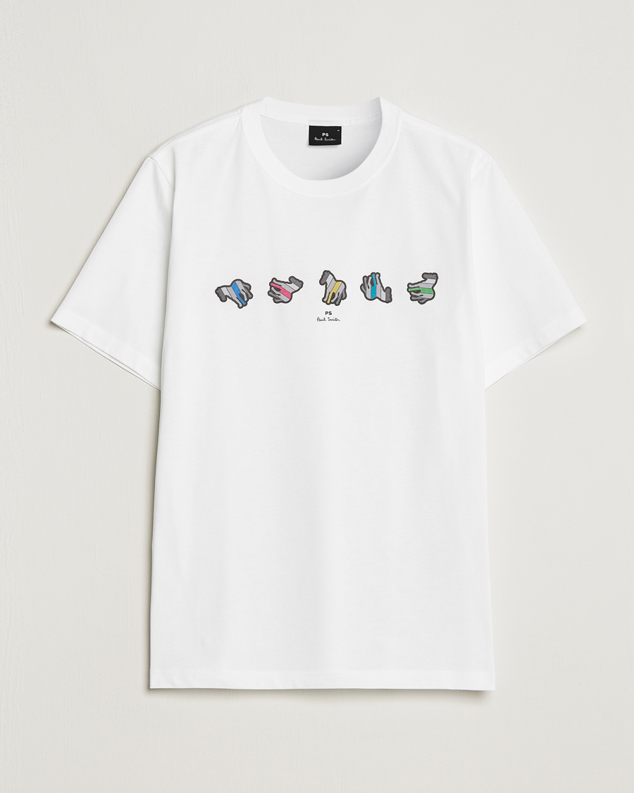 Mies | T-paidat | PS Paul Smith | Zebra Repeat Crew Neck T-Shirt White