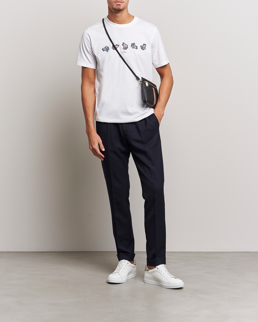 Mies | T-paidat | PS Paul Smith | Zebra Repeat Crew Neck T-Shirt White