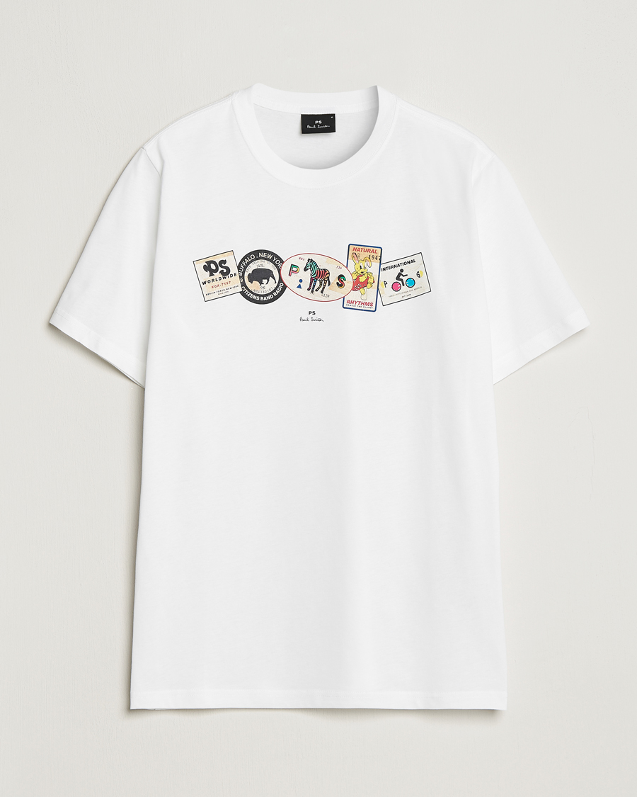 Mies |  | PS Paul Smith | PS In A Row Crew Neck T-Shirt White