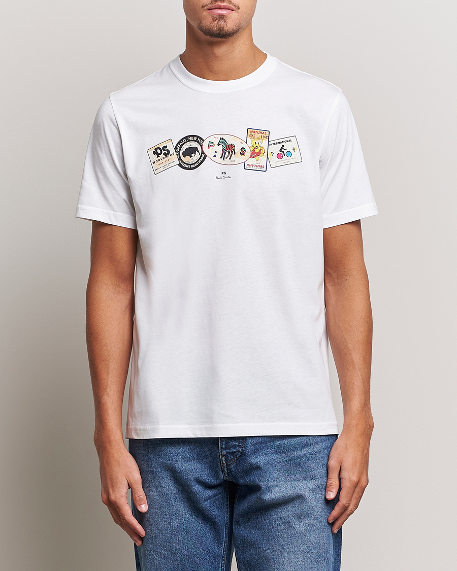 Mies |  | PS Paul Smith | PS In A Row Crew Neck T-Shirt White