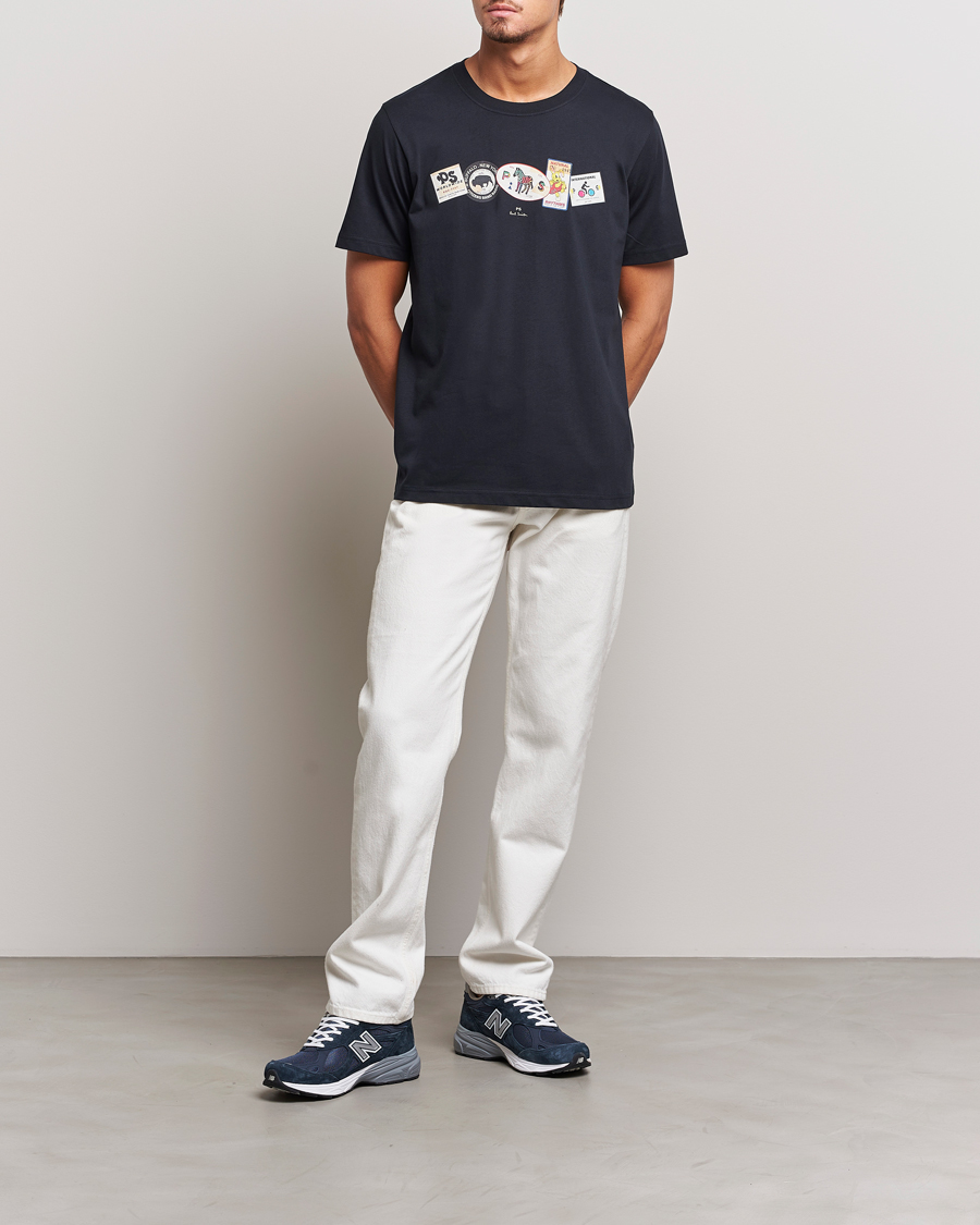 Mies | T-paidat | PS Paul Smith | PS In A Row Crew Neck T-Shirt Navy