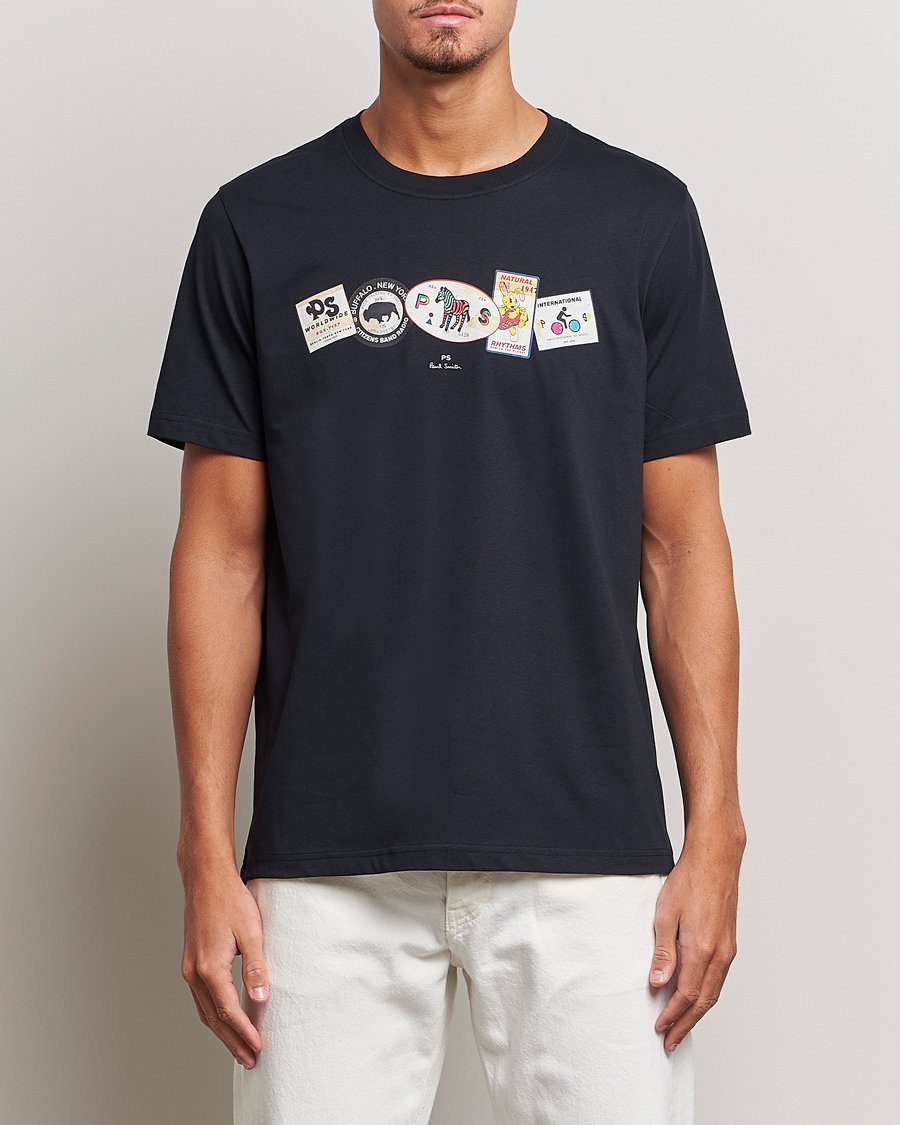 Mies | Paul Smith | PS Paul Smith | PS In A Row Crew Neck T-Shirt Navy