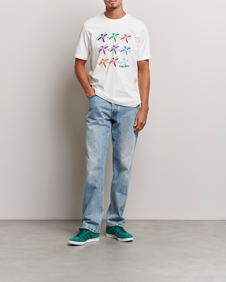 Mies | T-paidat | PS Paul Smith | Flower Grid Crew Neck T-Shirt White