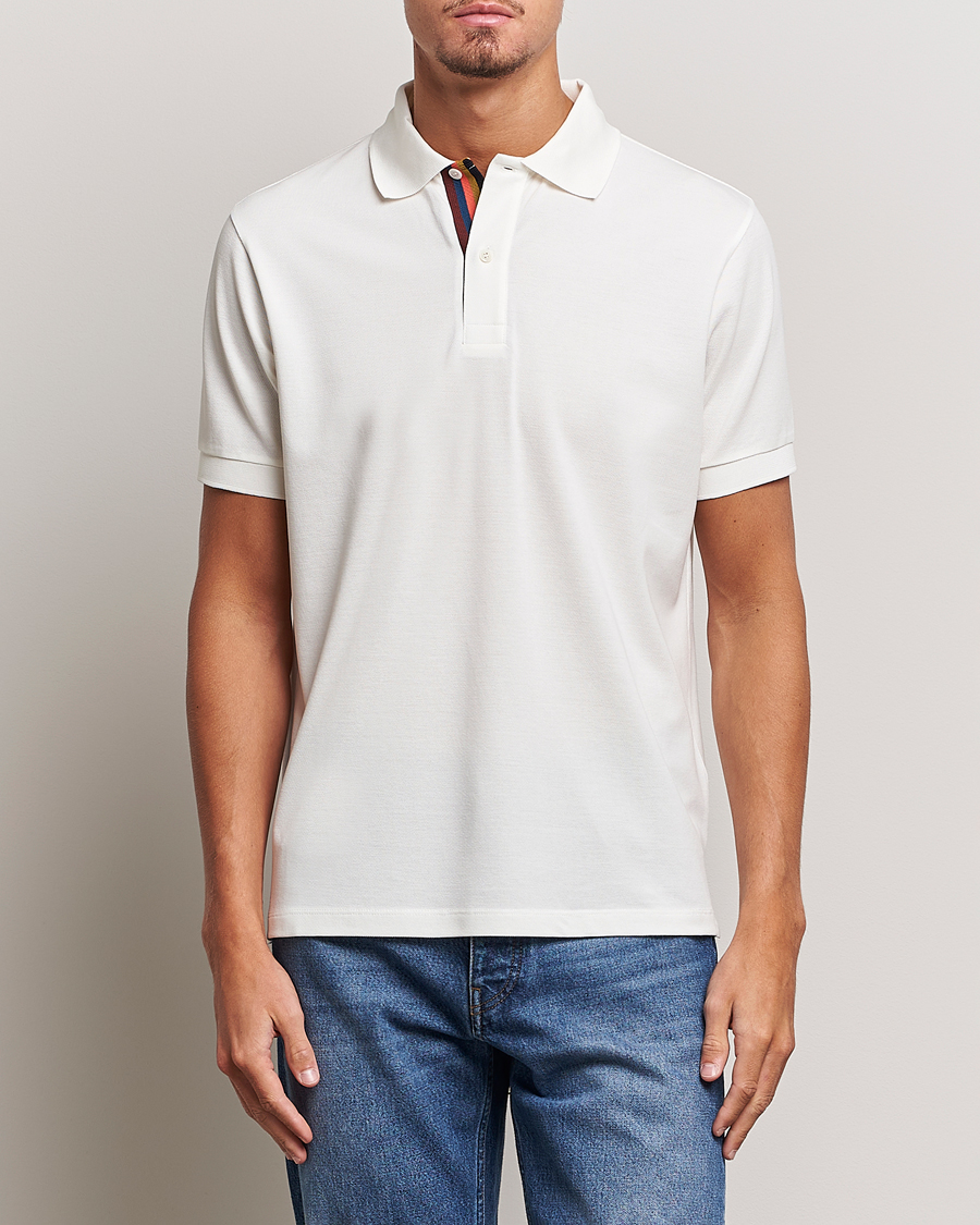 Mies | Pikeet | Paul Smith | Placket Stripe Polo White