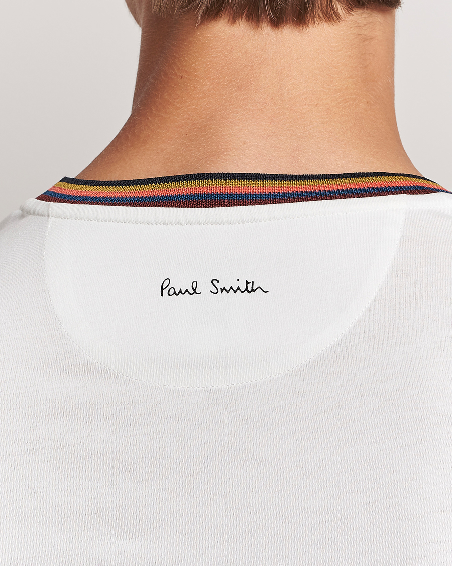 Mies | T-paidat | Paul Smith | Stripe Rib Crew Neck T-Shirt White