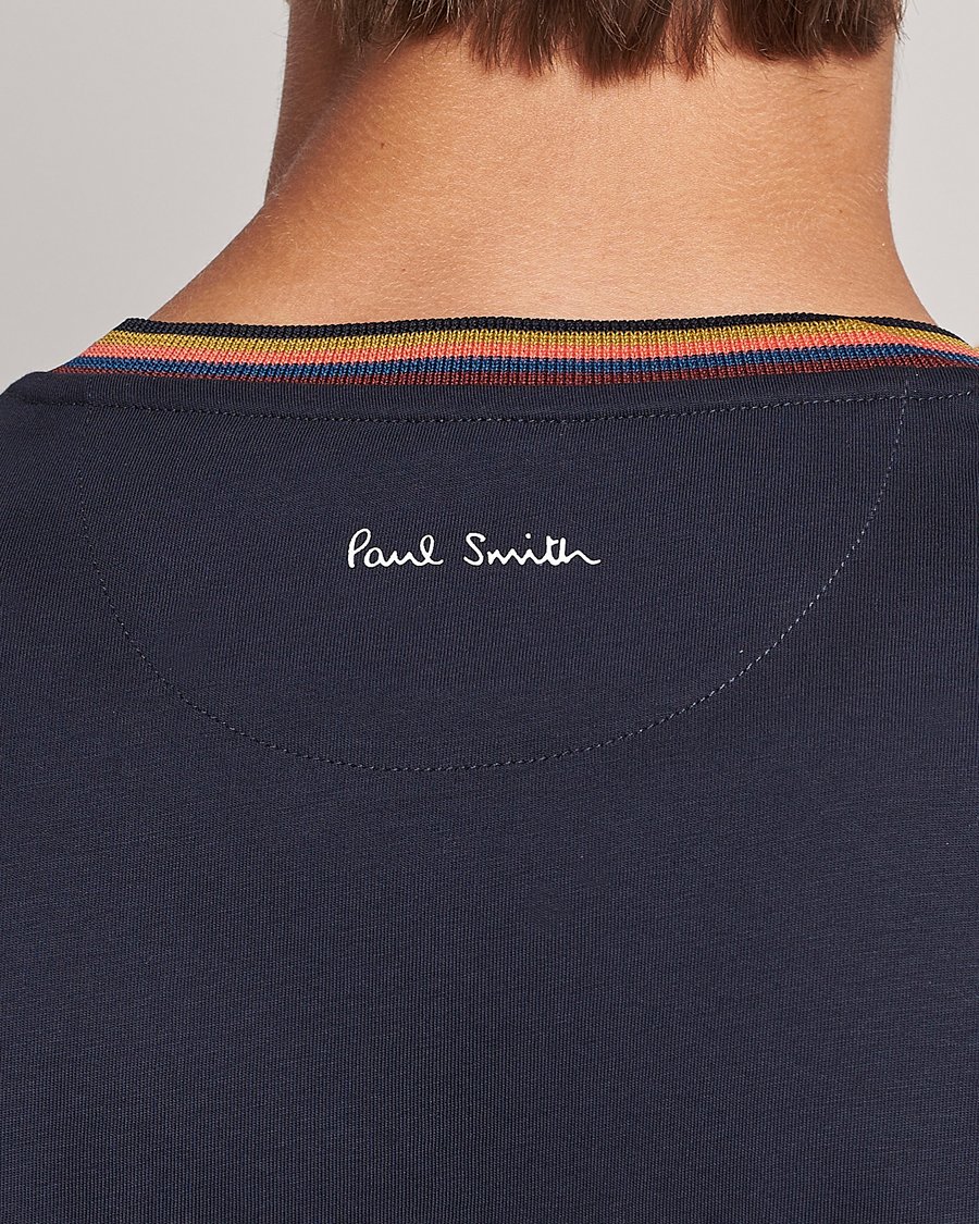 Mies | T-paidat | Paul Smith | Stripe Rib Crew Neck T-Shirt Navy