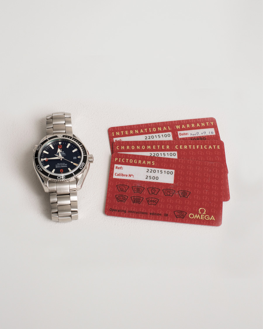 Mies | Omega Pre-Owned Seamaster Planet Ocean 2201.51.00 Steel Black | Omega Pre-Owned | Seamaster Planet Ocean 2201.51.00 Steel Black