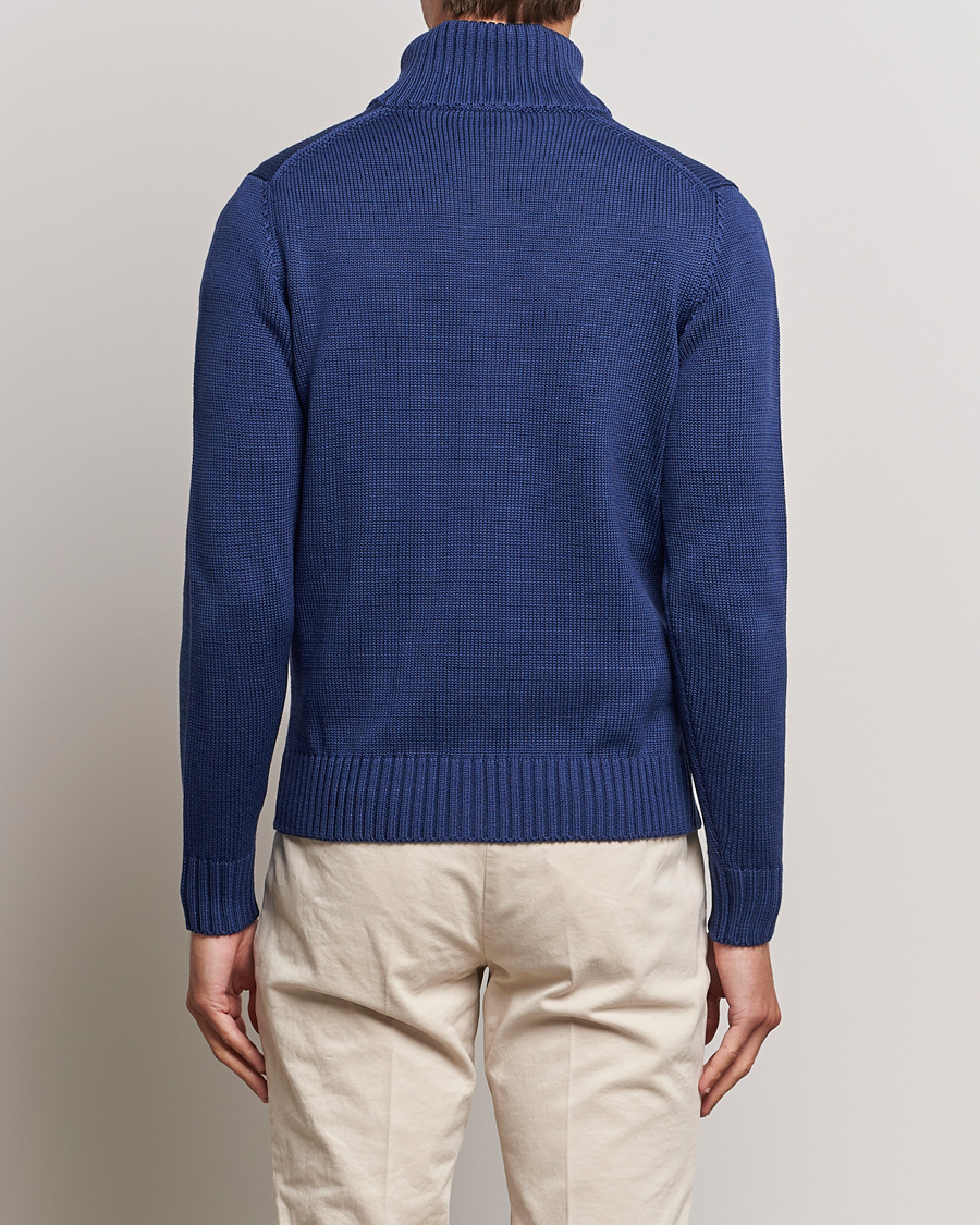 Mies | Puserot | Zanone | Virgin Merino Wool Chioto Cardigan Royal Blue