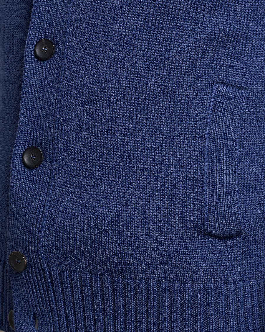 Mies | Puserot | Zanone | Virgin Merino Wool Chioto Cardigan Royal Blue