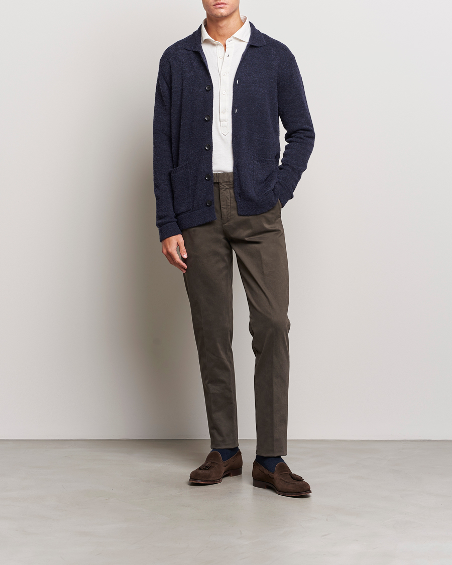 Mies | Puserot | Zanone | Boucle Wool Chore Jacket Navy