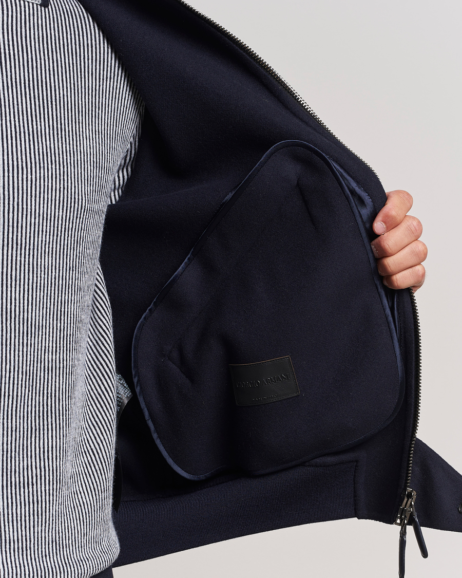 Mies | Takit | Giorgio Armani | Wool/Cashmere Bomber Jacket Navy